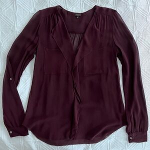 Aritzia Babaton 100% Silk Sheer Blouse